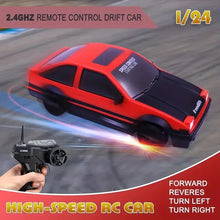 Load image into Gallery viewer, Remote Control Car, Drift Stunt Car With LED Light Glow, 14KM/ H High Speed, RC Car With Rechargeable Battery, Toy Car
