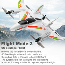 Load image into Gallery viewer, RC Airplane RC Glider Fixed Wing Aircraft with 3 Models 2.4G 6CH 3D/6G RC Helicopters Vertical Takeoff RTF
