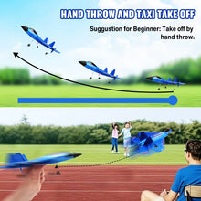 Load image into Gallery viewer, F22 Raptor RC Plane 2.4G 2CH Remote Control Foam Aircraft With LED Lights RC Glider Airplane Toys Gifts For Children
