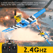 Load image into Gallery viewer, Volantexrc 4-CH RTF RC Plane, P-51D Mustang RC Airplane, One-Key Aerobatic, 6-Axis Gyro, Suitable for Outdoors and Gifts
