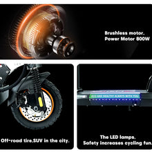 Load image into Gallery viewer, L10 Off-road Tire Kick Electric Scooter, Electric E-Scooter, 13Ah, 16Ah, 800W, 10Inch, 45 km/h, 45km, 55km Range
