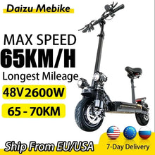 Load image into Gallery viewer, 2600W Powerful Electric Scooter 65km/h 48V 20AH Strong Battery with Seat Electric Skate Electric Scooters for Adults Long Range
