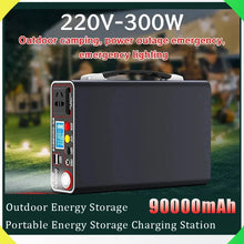 Load image into Gallery viewer, New Outdoor Camping Portable 220V 300W Power Bank 90Ah LED Display Home Emergency Camping Power System Charging Generator Backup

