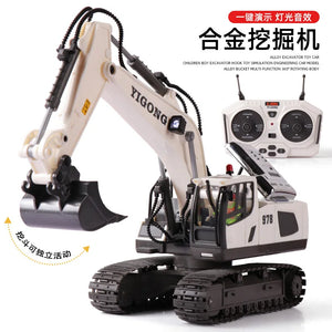 RC Alloy Brand Remote Control Excavator 1/20 Diecast Digger