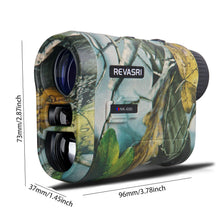 Load image into Gallery viewer, REVASRI 600 1000M Hunting Laser Rangefinder with Angle Speed Height Distance Measurement and Continuous Scan for Hunting

