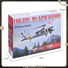 Load image into Gallery viewer, WLTOYS K270 Remote-Controlled Helicopter Brushless Optical Flow Positioning Black Hawk Uh60 Four-Way Airless Simulation Aircraft
