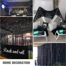 Load image into Gallery viewer, Black Camo Netting Blind for Hunting Camouflage Shade Net Sun Shade Decoration
