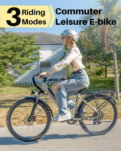 26" Electric Bike for Adults, UL 2849 Certified, Step Through Electric Bicycle with 350W Motor, 36V 9Ah Removable Battery