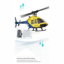 Load image into Gallery viewer, RC ERA A60 Rc Plane Helicopter 2.4G 6-Aixs Gyroscope 6ch Altitude Hold Optical Flow Bell 206 Mini Remote Control Helicopter Toys
