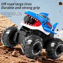 Load image into Gallery viewer, Waterproof RC Car Shark Amphibious Vehicle with 10m Range Water Gun Auto Water Absorption 150mL 2.4GHz Tank Toys for Boys Girls
