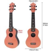 Load image into Gallery viewer, 21 Inch Ukulele Colorful Acoustic 4 Strings Soprano Hawaii Small Guitar Kids Instrument Toy For Children Music Beginner
