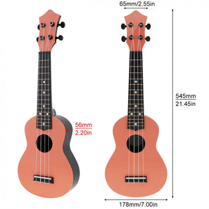 21 Inch Ukulele Colorful Acoustic 4 Strings Soprano Hawaii Small Guitar Kids Instrument Toy For Children Music Beginner