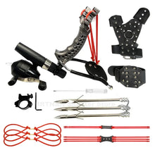 Load image into Gallery viewer, Powerful Fishing Slingshot with Wrist Rest Outdoor Hunting Shooting Sling Shot Fishing Reel Easy To Carry and Durable
