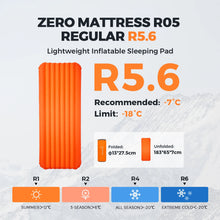 Load image into Gallery viewer, FLEXTAILGEAR ZERO MATTRESS - Inflatable Sleeping Pad with 5R Value–Ultralight Camping Mattress for Camping, Traveling, Hiking
