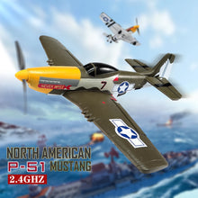 Load image into Gallery viewer, New P51 Mustang RC Plane 2.4G 4CH 6 Axis 410MM Wingspan Foam  Fighter One Key Aerobatic RTF Aircraft Glider Toys Gifts
