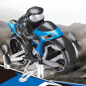 RC Stunt Motorcycle 2 In 1 Land Air 2.4GHz Flying Off-road Motorcycle