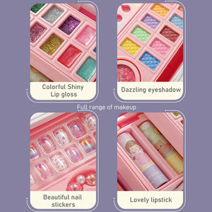 Kids Makeup Kit Little Girls 49 Pcs Washable Makeup Kit