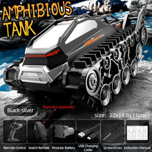 Load image into Gallery viewer, JJRC Q183 RC Amphibious Tank, 2.4G Tracked Armored Vehicle with 40m Remote Control Range, Waterproof Crawler for Adults
