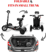 Load image into Gallery viewer, 4 Wheel Mobility Scooters For Seniros Folding 36V 500W Dual Motor Electric Scooter For Aldutos With Child Seats Three Speeds
