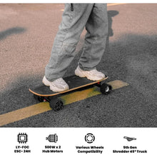 Load image into Gallery viewer, Electric Skateboard with Remote, 28 MPH Top Speed, 11 Miles Range,330 Pounds Max Load, Maple Cruiser for Adults and Teens
