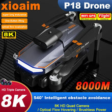 Load image into Gallery viewer, P18 RC Drone 8K Professional With Wide Angle Optical Flow
