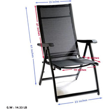 Load image into Gallery viewer, Heavy Duty Durable Adjustable Reclining Folding Chair Outdoor Indoor Garden Pool (1)
