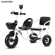 Load image into Gallery viewer, ALWAYSME Twins Kids Tricycle Trike For 1-7 Years Old
