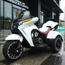 Load image into Gallery viewer, 3-12 Years Old Load 50KG New Children&#39;s Electric Motorcycle Ride On Double Kids Tricycle With True Key Start
