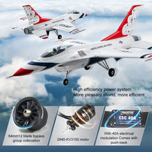 Load image into Gallery viewer, F-16 V3 PNP FMS RC Airplane Brushless Airplane Falcon Fighter RC Jet Plane Ducted Fan EDF Simulation Aircraft Fixed Wing Fighter
