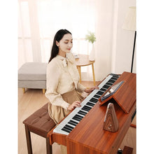 Load image into Gallery viewer, digital piano 88 keys weighted keyboard electric piano beginners stand full size upright pedal musical instrument SR-PH80 (wood)
