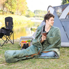 Load image into Gallery viewer, Sleeping Bag for Camping and Hiking 3-Season 20 Degree F Mummy, Olive Green Outdoor Camping Cotton Winter Warm Sleeping Bags
