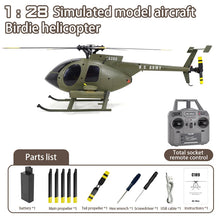 Load image into Gallery viewer, 1:28 C189 RC Helicopter MD500 Brushless Dual-motor Remote Control Model 6-Axis Gyro Aircraft Toy One-click Takeoff/landing

