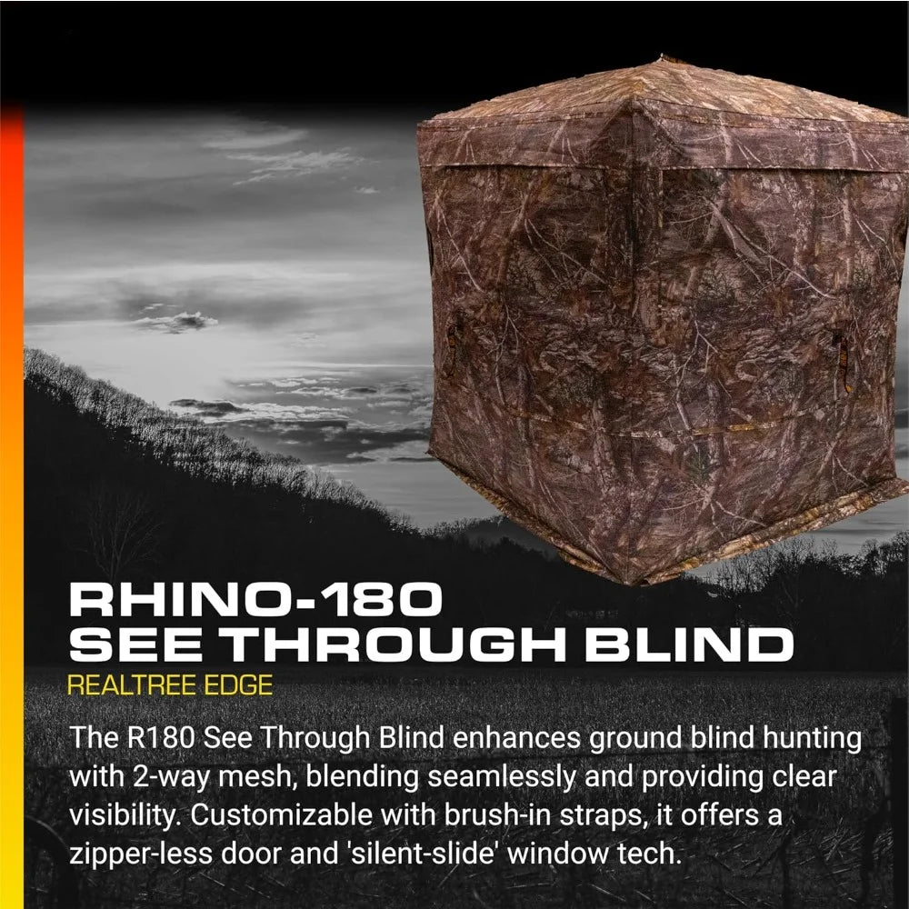 Seen Included 3 Person See Through Hunting Ground Blind,Adjustable Openings, Include ...