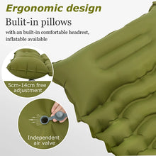 Load image into Gallery viewer, Double Sleeping Pad for Camping Self-Inflating Mat Sleeping Mattress with Pillow for Hiking Outdoor 2 Persons Travel Bed Air Mat
