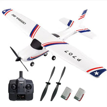 Load image into Gallery viewer, Park10 RC Airplane P707G 2.4G 3D/6G With Gyroscope 3Ch RC Airplane Fixed Wing Plane Outdoor Toys Drone RTF CESSNA 182 Plane Gift
