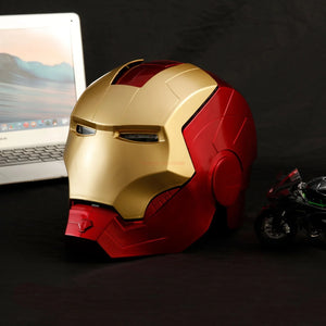 Iron Man Helmet Cosplay 1:1 Light Led Ironman Mask Pvc Action Figure