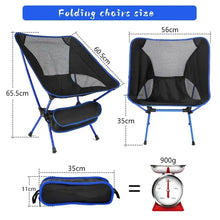 Load image into Gallery viewer, Outdoor Travel Ultralight Folding Chair Superhard High Load Outdoor Camping Chair Portable Beach Hiking Picnic Seat Fishing Tool
