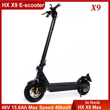 Load image into Gallery viewer, EU/US Stock HX X9 Plus 36V 15.6Ah HX X9 Pro Max 48V 15.6Ah 10inch 40km/h Foldable Light Weight Outdoor HX X9 Electric Scooter
