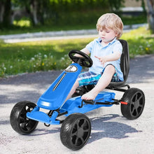 Load image into Gallery viewer, Go Kart,Kids Pedal Vehicles Racer Pedal Car with Adjustable Seat,4Wheel Powered Ride On Toy,Pedal Go Kart for Kids Ages 3-8
