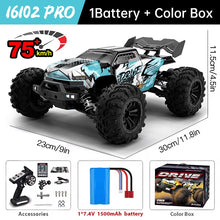 Load image into Gallery viewer, WLtoys 16101 Pro 1:16 75KM/H 4WD RC Car With LED Light 2.4G Remote Control Cars High Speed Drift Monster Truck for Children Gift
