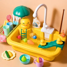 Load image into Gallery viewer, Kids Kitchen Sink Toys Simulation Electric Dishwasher
