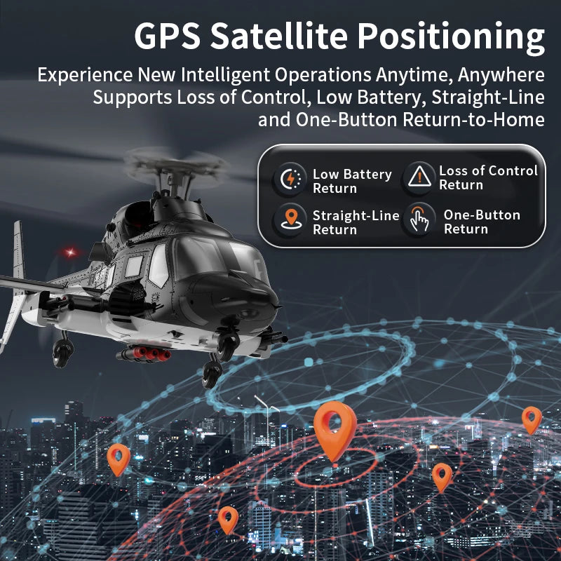 Yuxiang F02S 1:34 Scale Airwolf 2.4G Remote Control GPS Positioning Du ...