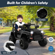 Load image into Gallery viewer, Babyjoy 12V Kids Ride On Truck Car Electric Vehicle Remote w/ Light &amp; Music Black
