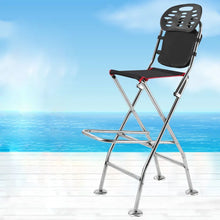 Load image into Gallery viewer, Portable Folding Chair for Camping Fishing Chair, Outdoor Ultra-light Stainless Steel, Multifunctional, Liftable, Beach Relaxing
