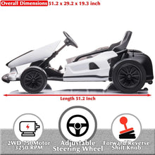 Load image into Gallery viewer, Electric Go Kart 24V Battery Powered Pedal Go Karts for 6+ Kids Adults Ride on Car Electric Vehicle Car Racing Drift Car
