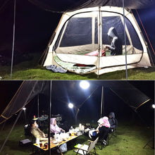 Load image into Gallery viewer, MOSLIGHTING Solar Camping Lantern Rechargeable Outdoor Hang Tent Lamp Portable Flashlight Work Maintenance Emergency Lighting
