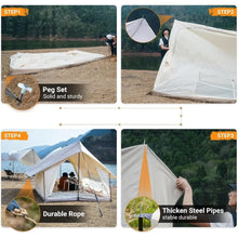 Load image into Gallery viewer, Tent with Large Windows, Waterproof &amp; Breathable 4 Season Tents, Easy Setup Glamping Tent with Carry Bag, for Camping, Picnic
