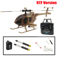 Load image into Gallery viewer, RC ERA C184 MD500 Scale 4CH Flybarless Optical Flow Gyro Stabilized RC Helicopter Remote Control Toys - Sand Yellow Livery
