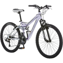 Load image into Gallery viewer, Girls Mountain Bike, 24-Inch Wheels, Aluminum Frame, 21-Speed Drivetrain, Lavender
