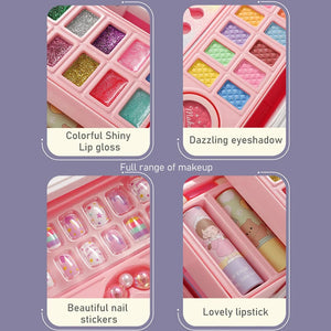 Kids Makeup Kit for Little Girls 49 Pcs Washable Makeup Kit